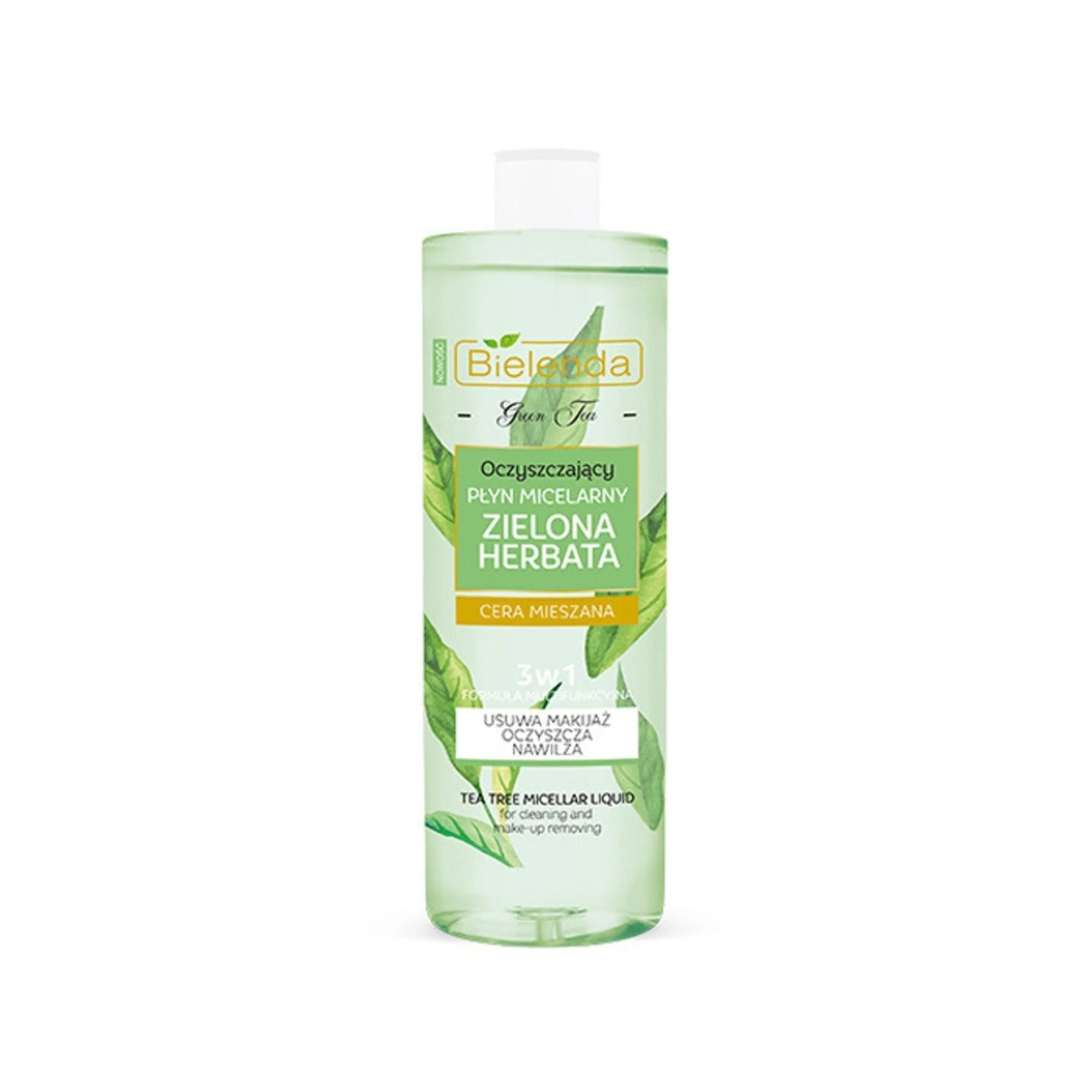 میسلار پاک کننده آرایش چای سبز Bielenda میسلار پاک کننده آرایش چای سبز Bielenda